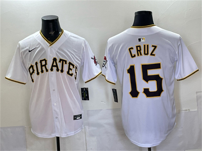 Men's Pittsburgh Pirates #15 Oneil Cruz White 2026 Limited Stitched Baseball Jersey